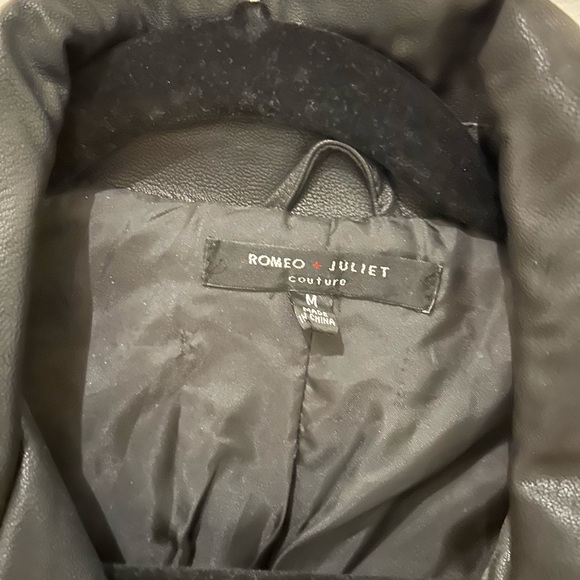 Asymmetrical Faux Leather Jacket - Picture 3 of 4